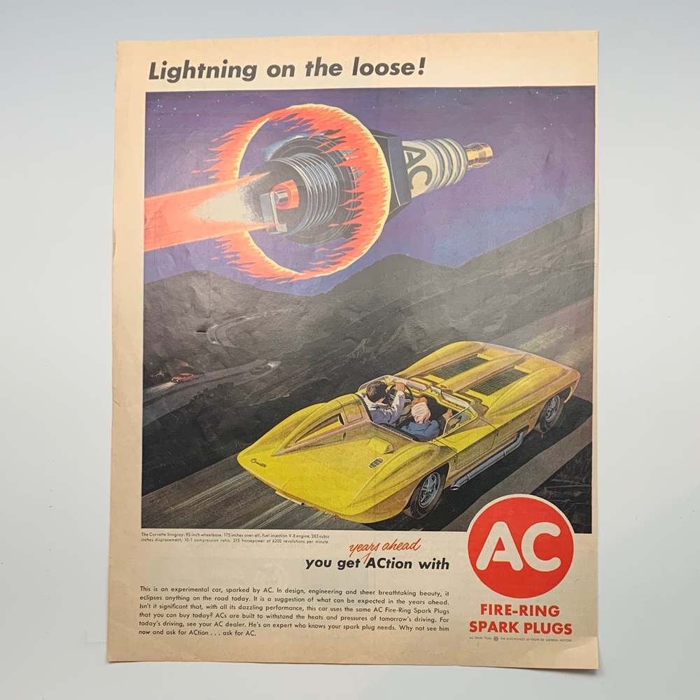 Vintage Spark Plugs Wall Art Poster